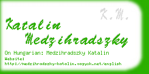 katalin medzihradszky business card